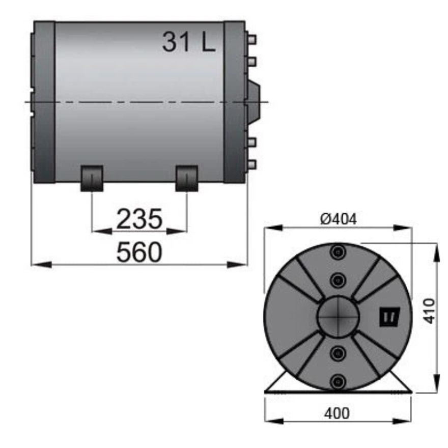 Calentador agua para barco 31 litros