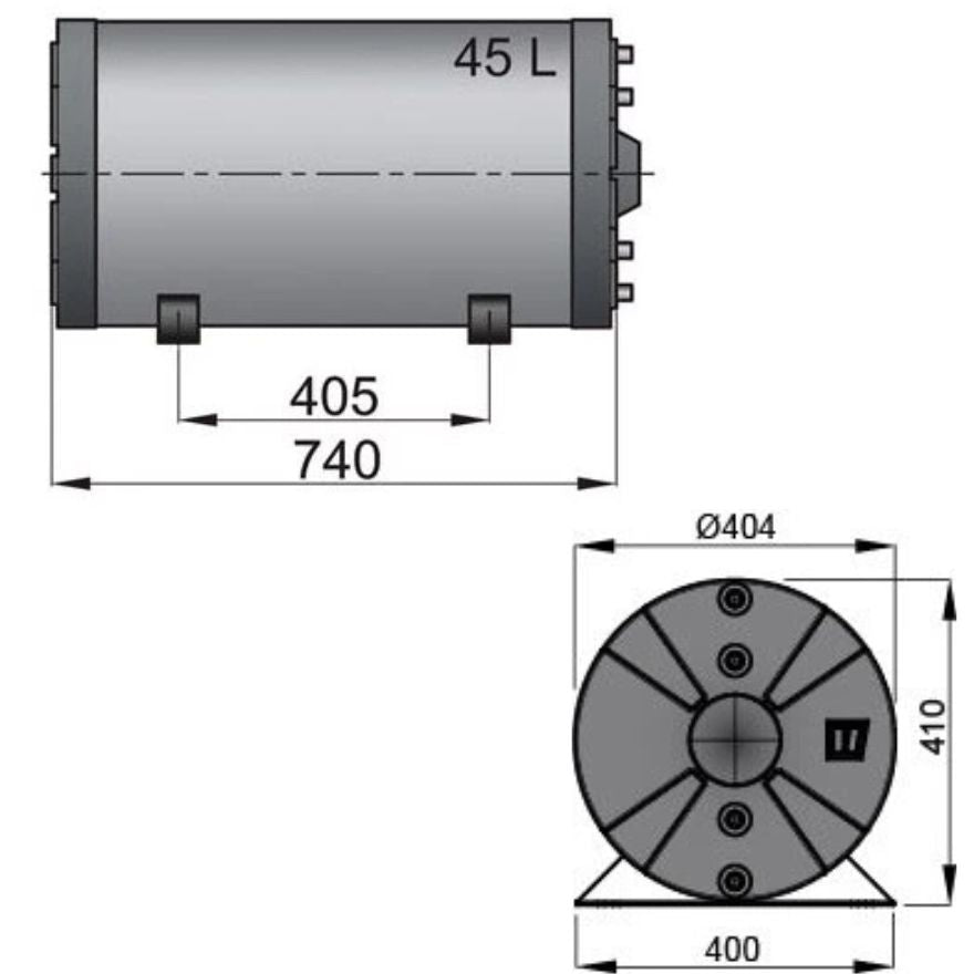 Calentador agua para barco 45 litros