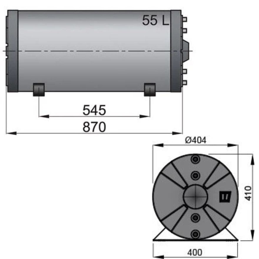 Calentador agua para barco 55 litros