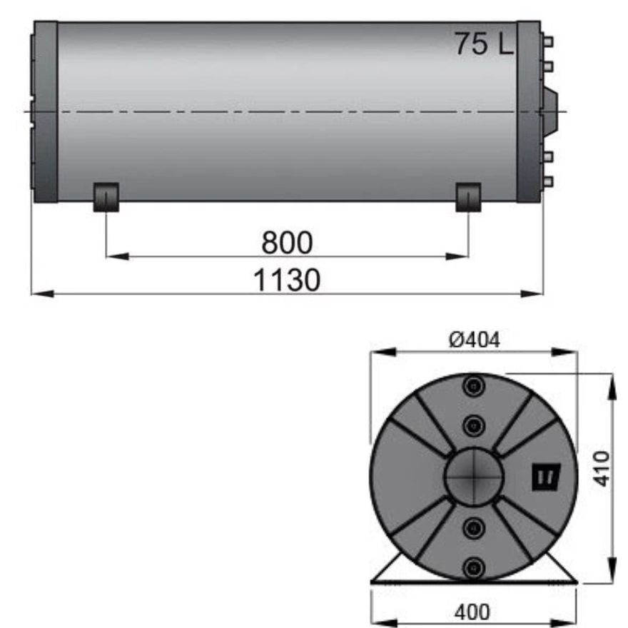 Calentador agua para barco 75 litros