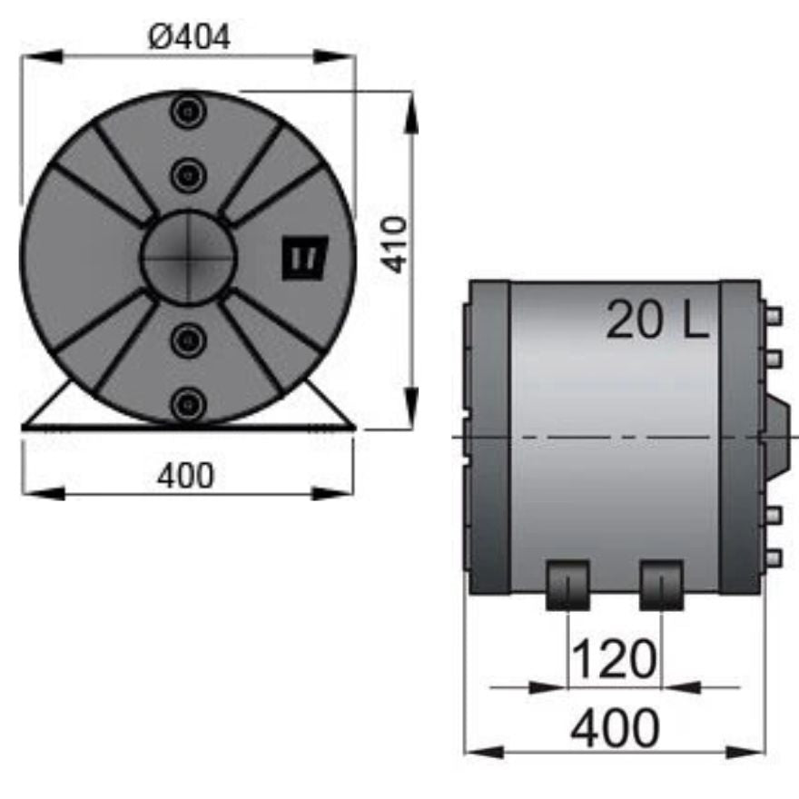 Calentador agua para barco 20 litros