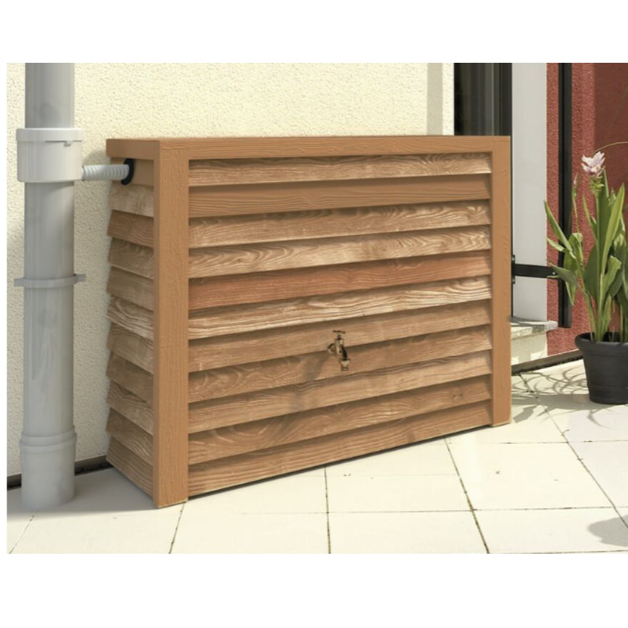 Depósito agua de lluvia Estilo madera 350 litros - Tienda Oceanis